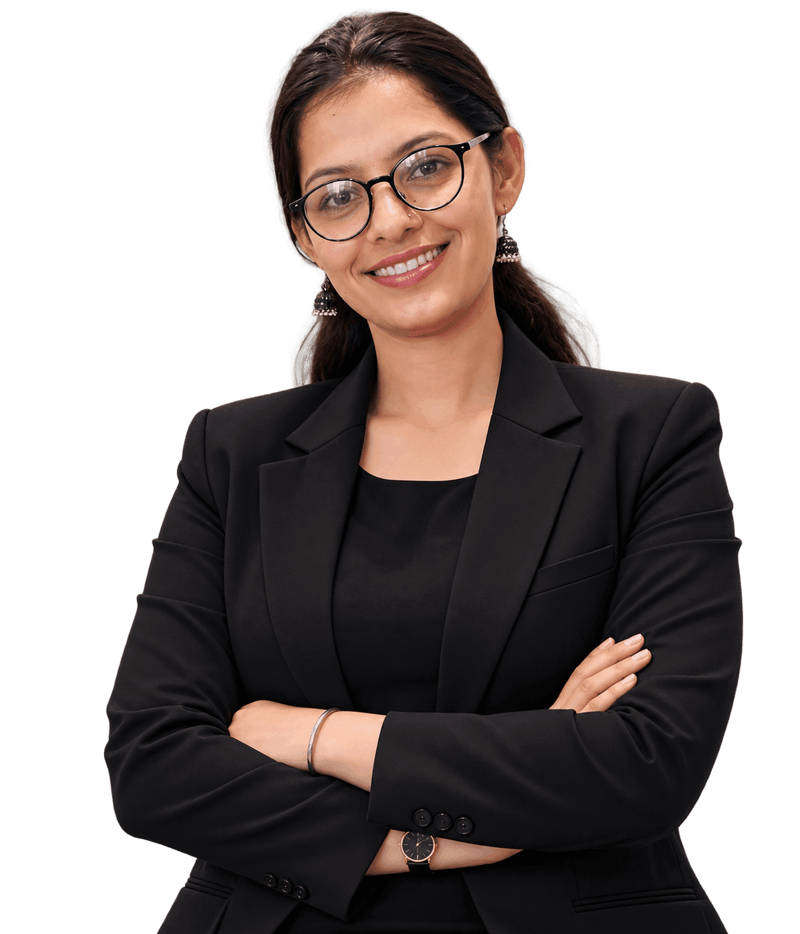 Pratibha, founder of Pratibha Uncut, in a studio portrait